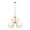 Z-Lite Gianna Chandelier, 9-Light, 32 In.W x 27.5 In.H, Modern Gold/White 7509-9-32MGLD - alternate 1